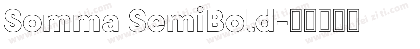 Somma SemiBold字体转换